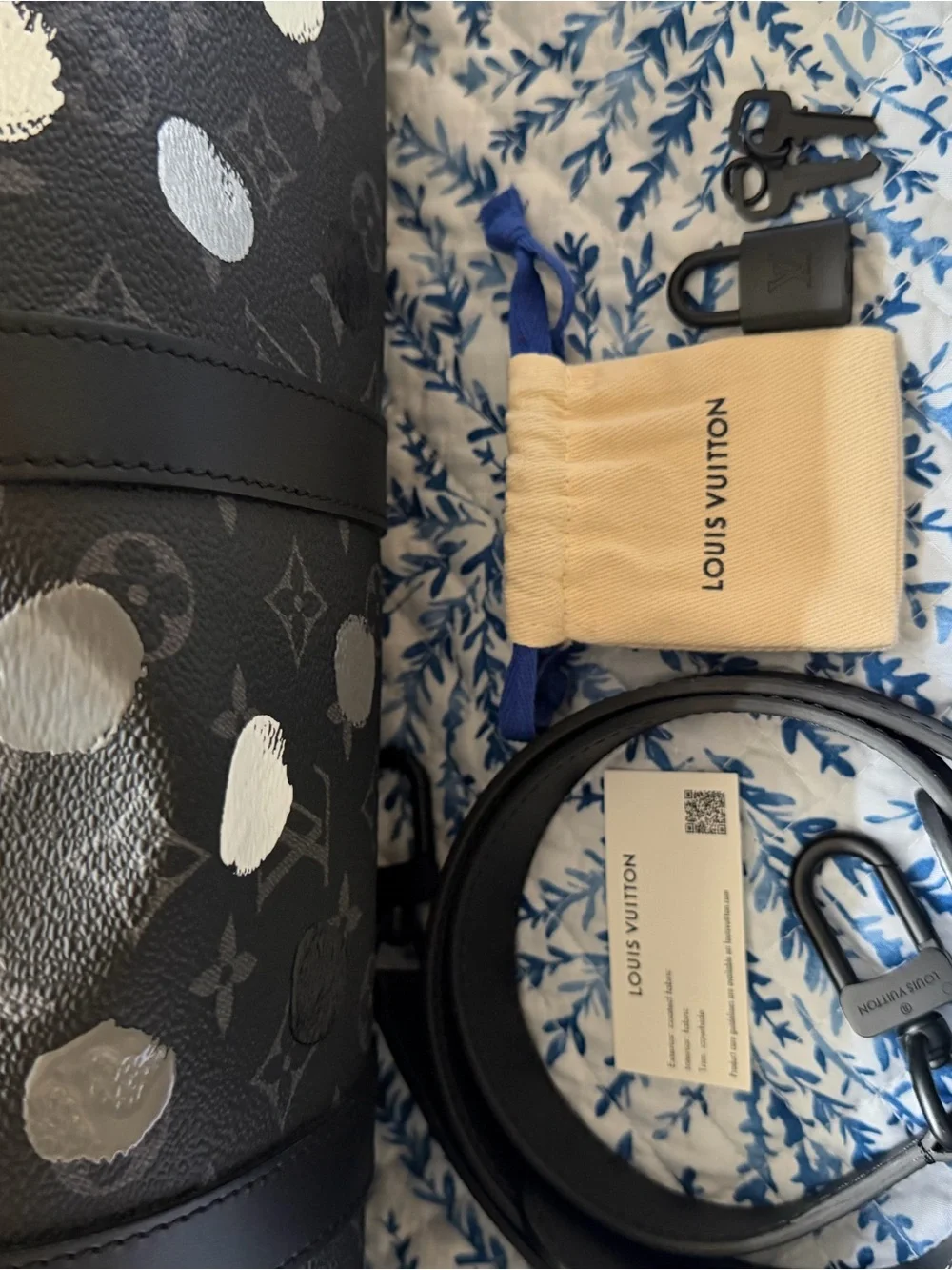 Louis Vuitton Eclipse Kusama Keepall 55 Bandouliere